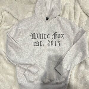 White fox hoodie